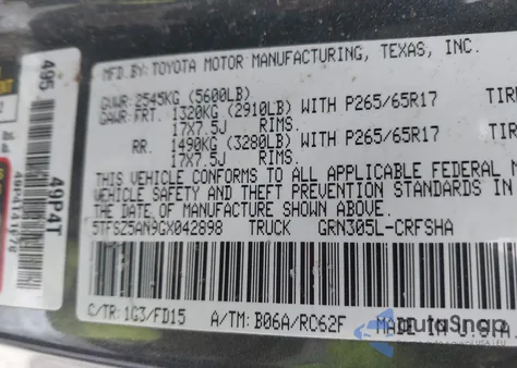 2016 Toyota Tacoma Trd Sport из США, поврежденный, VIN 5TFSZ5AN9GX042898